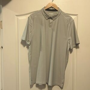 Rhône - Commuter Striped Polo - Size L - Color Described as Silver Striped